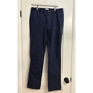 Taylor Stitch Men's 36x34 Slim Fit Navy Organic Cotton Flat Front Chino Pants